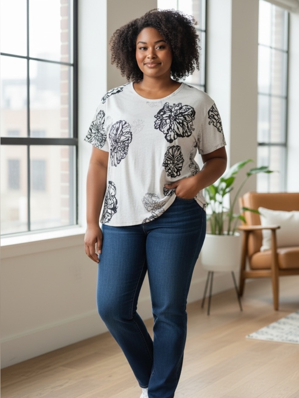 Women’s Anthropologie Pilcro Swing Top | L | High-low Hem | Boho | Casual